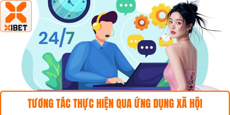 Tương tác thực hiện qua ứng dụng xã hội